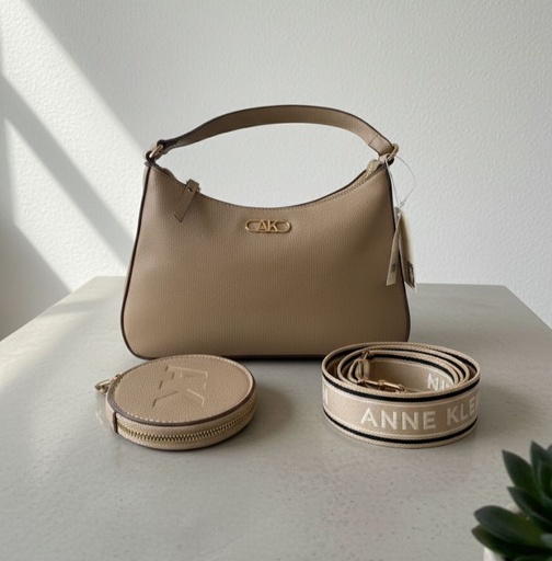 [192815079293] ANNE KLEIN CARTERA BEIGE PEQUE.MUJER