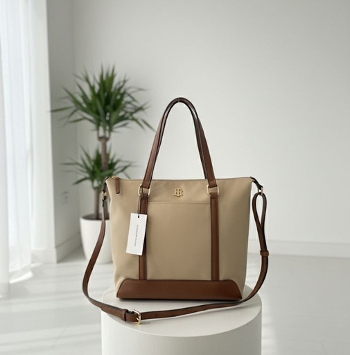 [197232836108] TOMMY CARTERA BEIGE-CAFE GRANDE