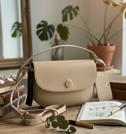 [197735184508] TOMMY CARTERA CREMA PEQUEÑO MUJER