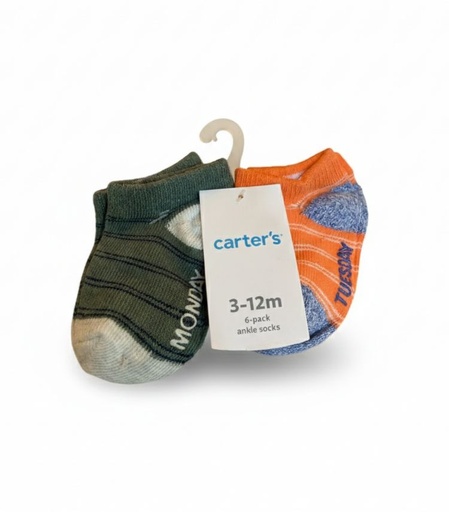 [1M137610] CARTER´S CALCETINES NIÑO 6PZS CLRS