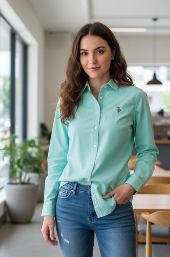 POLO ASSN. CAMISA MUJER VERDE 215859YI