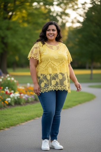 COLETTE BLUSA MUJER AMARILLO PIÑAS 2330