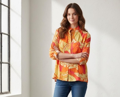 JOSEP BLUSA MOSTAZA-ROSA-NARANJA  242915