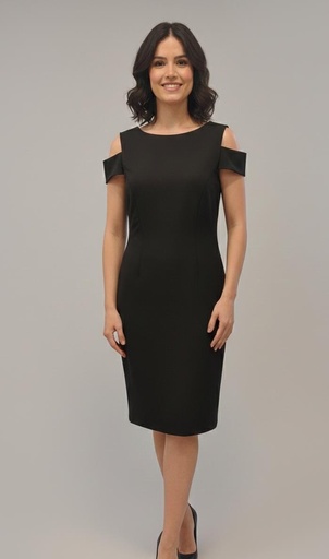 [25444] R&M RICHARDS VESTIDO MUJER NEGRO