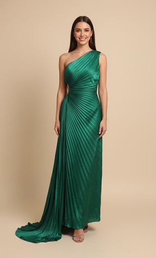 [2727V] MINUET VESTIDO L. VERDE ESMERALDA