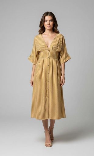 MILK&HONEY VESTIDO MUJER MOSTAZA 31341D