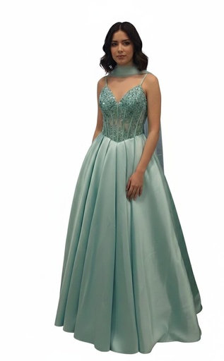 LA COLOR VESTIDO VERDE MENTA 3244