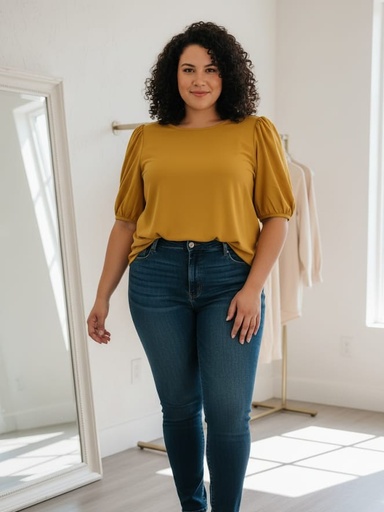 [32710809] ANN TAYLOR BLUSA MUJER MOSTAZA