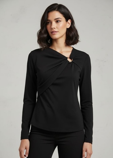 [34328T] MILK&HONEY BLUSA NEGRO MUJER