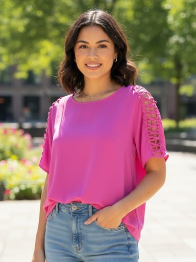 TOGETHER BLUSA FUCSHIA 3445F