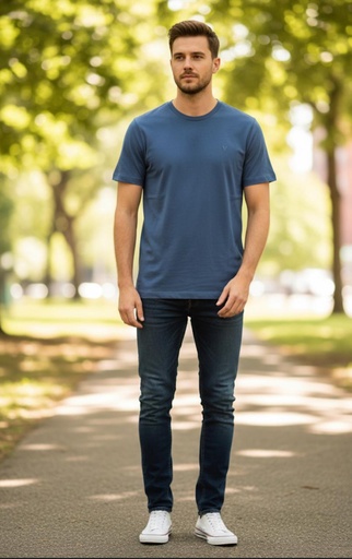 [35036540] AMERICAN CAMISETA HOMBRE AZUL