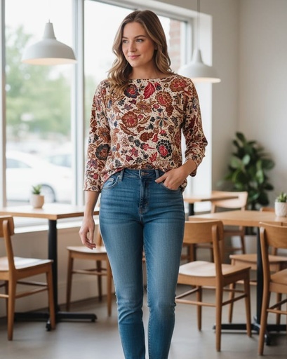 ANN TAYLOR BLUSA ROSA FLRS 35108931