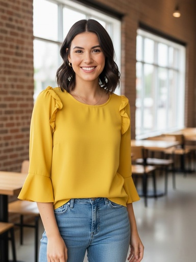 TOGETHER BLUSA MOSTAZA 3541M