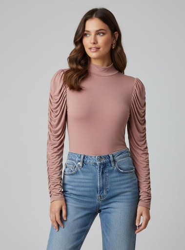 [3584M] BLUSA LEOTARDO ROSADA