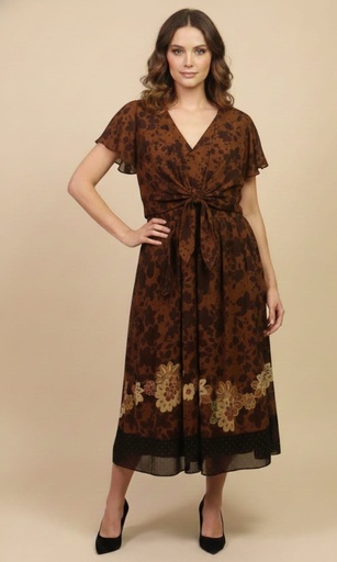 [359566] SIGNATURE SACO-VESTIDO MUJER CAFE-