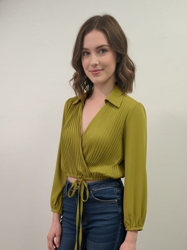 [36255TV] MILK&HONEY BLUSA VERDE MUJER