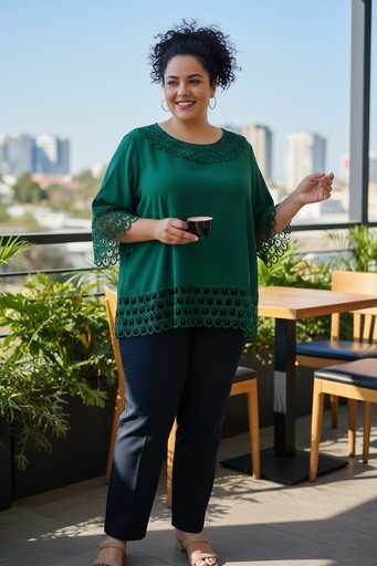 [3674V] CALETTE BLUSA VERDE MUJER