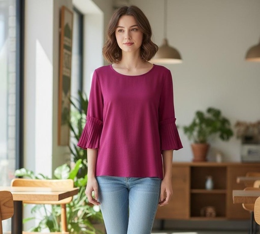 [3679] TOGETHER BLUSA FUCSHIA MUJER
