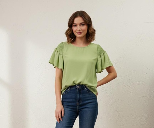 TOGEHER BLUSA VREDE LIMON 3768V