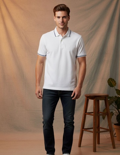 [38274437] AMERICAN CAMISETA C-P BLANCO HOMBRE