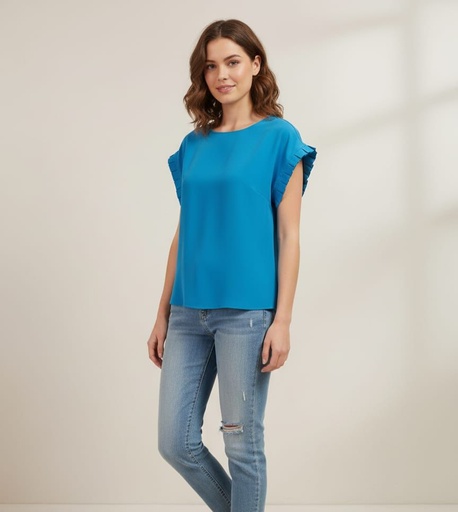 MILK&HONEY BLUSA AZUL 38446TEA