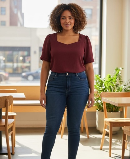 [3861] TOGETHER BLUSA OCRE PLUS