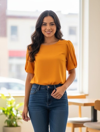 MILK&HONEY BLUSA NARANJA 39212TAN