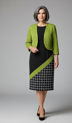 MAYA BROOKE CHAQ.VESTIDO VRD LIMON 4007