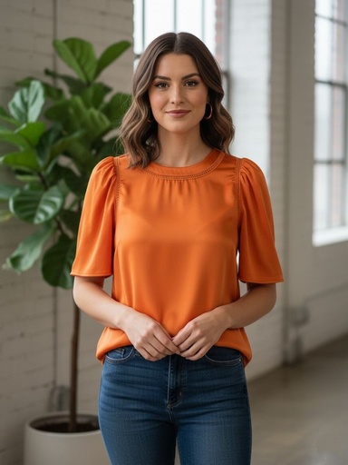 [43126N] MICHEL BLUSA NARANJA MUJER 43126N