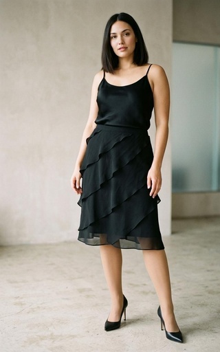 [43915] JR NITES FALDA MUJER NEGRO 43915