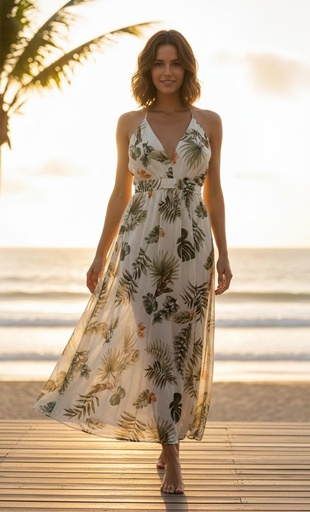 [4402DJ] LOVE TREE VESTIDO LARGO MUJER BLC-