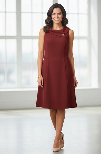 TAHARI VESTIDO OCRE 4AM349O