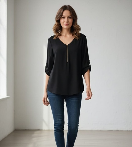 [5001] TACERA BLUSA MUJER NEGRA 5001