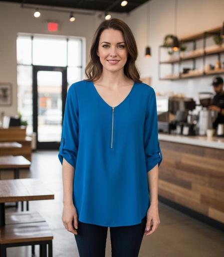 [5001A] TACERA BLUSA MUJER AZUL 5001