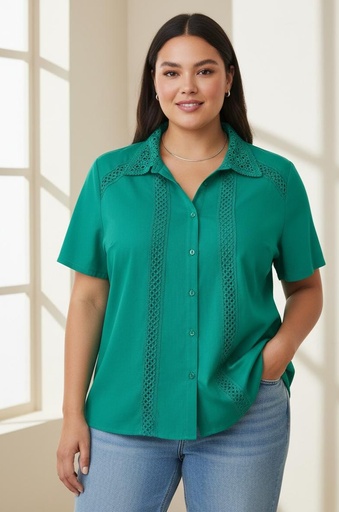 COLETTE BLUSA VERDE PLUS 5089