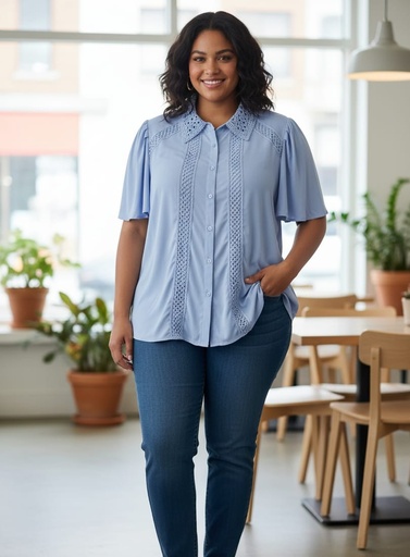 COLETTE BLUSA CELLESTE PLUS 5089C