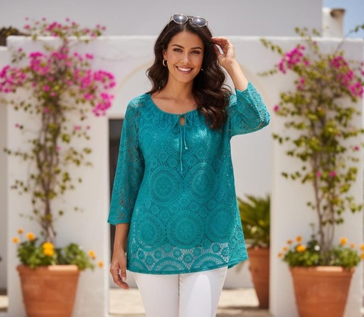 [5110L] TACERA BLUSA MUJER AQUA 5110L