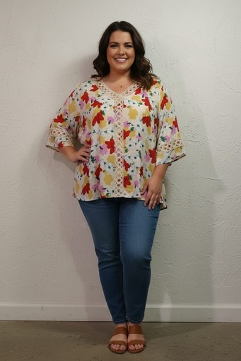 COLETTE BLUSA FLORES COLORES 5126