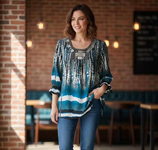 SIONI BLUSA MUJER AQUA 51894530