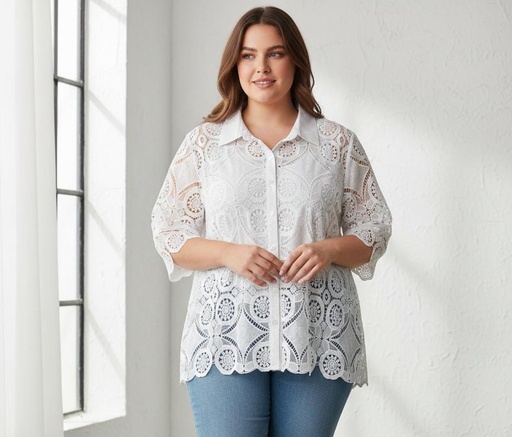 COLETTE BLUSA BLANCO PLUS 5195B