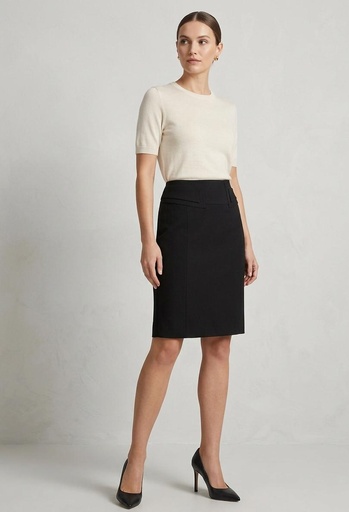 [5369] PANIZ FALDA MUJER NEGRO 5369