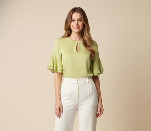 [5570TTVL] MILK&HONEY BLUSA MUJER VERDE LIMON