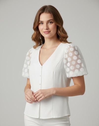 [56335T] MILK&HONEY BLUSA MUJER BLANCA