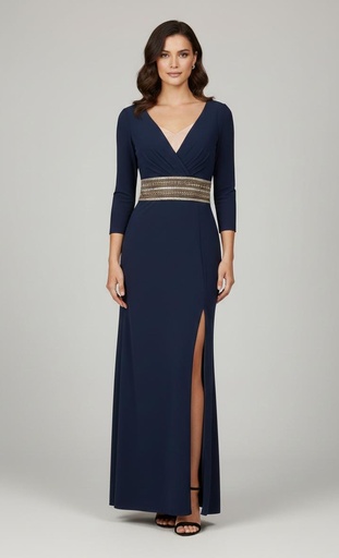 XSCAPE VESTIDO AZUL MARINO BRILLANTE 5776X