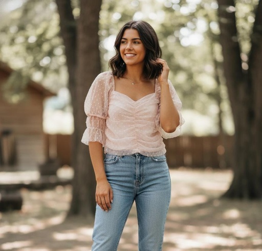 [58656T] MILK&HONEY BLUSA MUJER ROSA