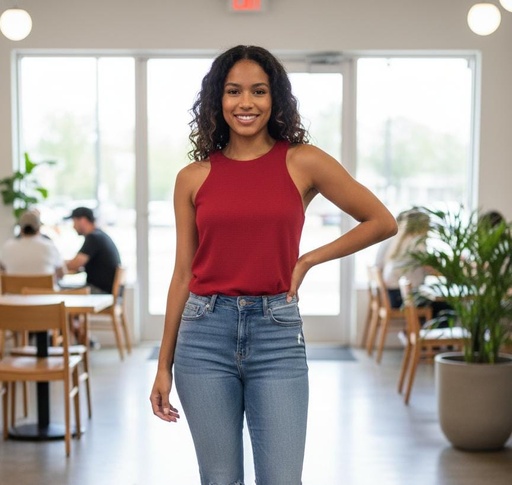 STYLE ME BLUSA MUJER ROJO 6050 VINO 6050