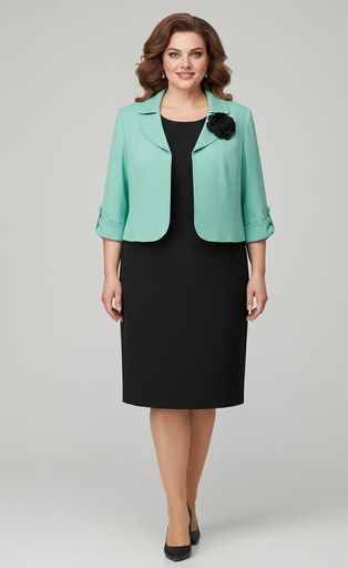 [62185W] STUDIO ONE CHAQUT-VESTIDO M. NEGRO-