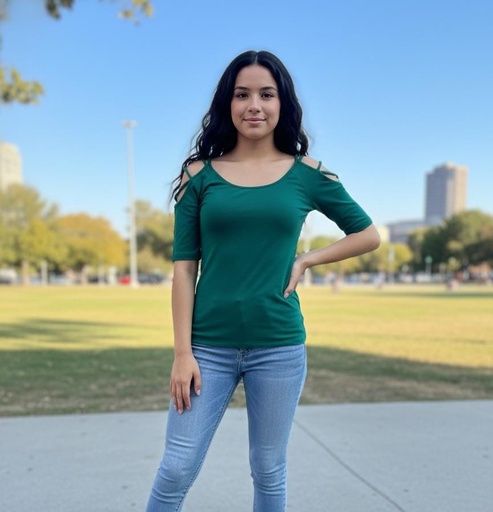 [65881] AMBIANCE BLUSA MUJER VERDE 65881