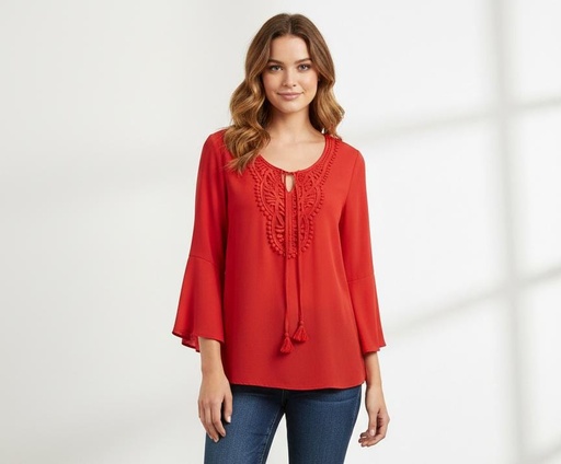 TACERA BLUSA MUJER ROJO 6863R
