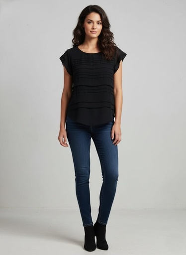 [7401300] SIONI BLUSA MUJER NEGRO 7401300